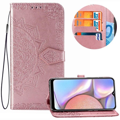 Кожаный чехол (книжка) Art Case с визитницей для Samsung Galaxy A10s Розовый