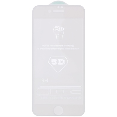 Захисне скло 5D Hard (full glue) (тех.пак) для Apple iPhone 6 / 6s (4.7 "), Белый