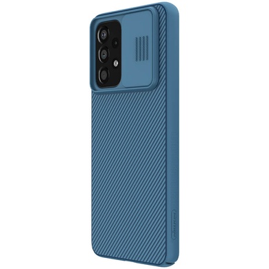 Карбоновая накладка Nillkin Camshield (шторка на камеру) для Samsung Galaxy A33 5G Синий / Blue