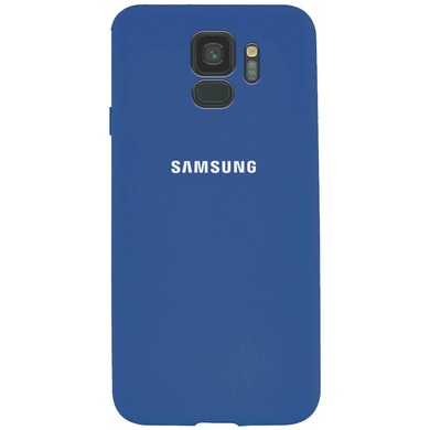 Чохол Silicone Cover Full Protective (AA) для Samsung Galaxy S9, Синій / Navy Blue