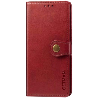 Кожаный чехол книжка GETMAN Gallant (PU) для Samsung Galaxy S21 FE Красный