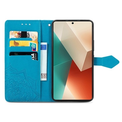 Кожаный чехол (книжка) Art Case с визитницей для Xiaomi Redmi Note 13 Pro 4G / Poco M6 Pro 4G Синий