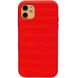 Шкіряний чохол Croco Leather для Apple iPhone 11 (6.1"), red
