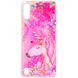 TPU чехол с переливающимися блестками для Samsung Galaxy A01 Фламинго / Розы