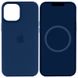 Чехол Silicone case (AAA) full with Magsafe and Animation для Apple iPhone 15 Plus (6.7") Синий / Storm Blue