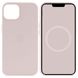 Чехол Silicone case (AAA) full with Magsafe and Animation для Apple iPhone 15 (6.1") Розовый / Light pink