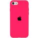 Чехол Silicone Case Full Protective (AA) для Apple iPhone SE (2020) Розовый / Barbie pink