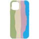 Чохол Silicone case Full Braided для Apple iPhone 13 (6.1"), Мятный / Голубой
