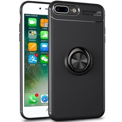 TPU чохол Deen ColorRing під магнітний тримач (opp) для Apple iPhone 7 plus / 8 plus (5.5 "), Черный / Черный