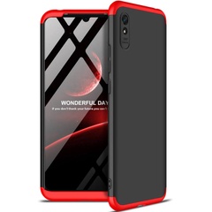 Пластиковая накладка GKK LikGus 360 градусов (opp) для Xiaomi Redmi 9A Черный / Красный