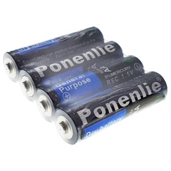 Батарейка Ponenlie LR06 (АА) 4шт, Чорний / Синій