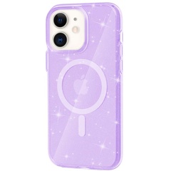 Чехол TPU Galaxy Sparkle (MagFit) для Apple iPhone 11 (6.1") Purple+Glitter