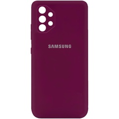 Чехол Silicone Cover My Color Full Camera (A) для Samsung Galaxy A32 4G Бордовый / Marsala