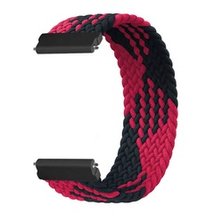 Ремінець Nylon Solo Loop для Xiaomi Amazfit / Samsung 20mm (Long 135mm), Черный / Красный
