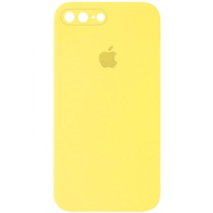 Чохол Silicone Case Square Full Camera Protective (AA) для Apple iPhone 7 plus / 8 plus (5.5 "), Желтый / Yellow