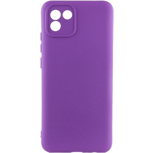 Чехол Silicone Cover Lakshmi Full Camera (A) для Samsung Galaxy A03 Фиолетовый / Purple