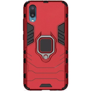 Ударопрочный чехол Transformer Ring for Magnet для Samsung Galaxy A02 Красный / Dante Red