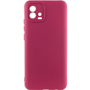 Чехол TPU GETMAN Liquid Silk Full Camera для Motorola Moto G72 Бордовый / Marsala