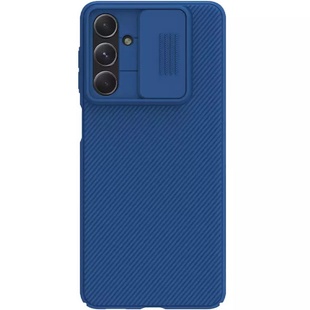 Карбоновая накладка Nillkin Camshield (шторка на камеру) для Samsung Galaxy M54 5G Синий / Blue