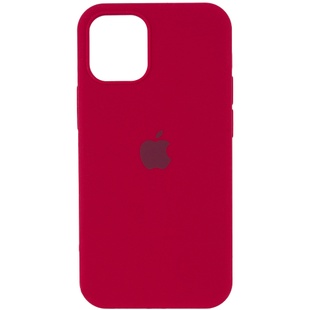 Чехол Silicone Case Full Protective (AA) для Apple iPhone 16 Pro (6.3") Красный / Rose Red