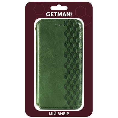 Кожаный чехол книжка GETMAN Cubic (PU) для Xiaomi Redmi Note 9 4G / 9 Power / Redmi 9T Зеленый