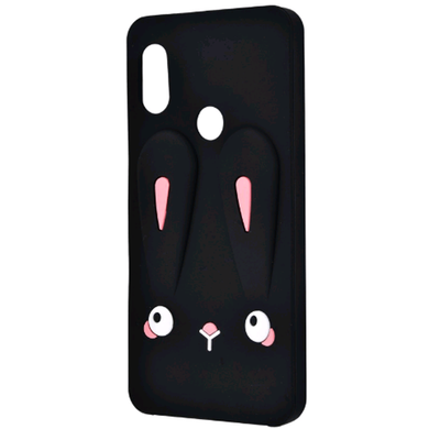 Силиконовая накладка 3D Child Bunny для Xiaomi Mi A2 Lite / Xiaomi Redmi 6 Pro, Черный