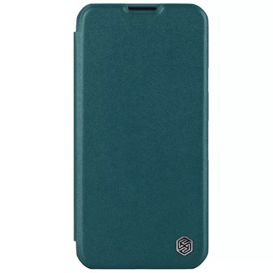 Шкіряний чохол (книга) Nillkin Qin Pro Plain Camshield для Apple iPhone 15 Plus (6.7"), Зеленый