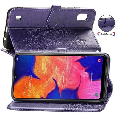 Шкіряний чохол (книжка) Art Case з візитницею для Samsung Galaxy A10 (A105F), Фіолетовий
