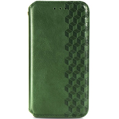 Кожаный чехол книжка GETMAN Cubic (PU) для Samsung Galaxy A12 / M12 Зеленый