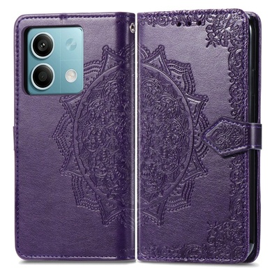Кожаный чехол (книжка) Art Case с визитницей для Xiaomi Redmi Note 13 Pro 4G Фиолетовый