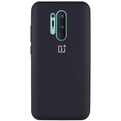 Чехол Silicone Cover Full Protective (AA) для OnePlus 8 Pro Черный / Black
