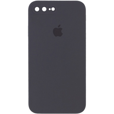 Чехол Silicone Case Square Full Camera Protective (AA) для Apple iPhone 7 plus / 8 plus (5.5") Серый / Dark Gray