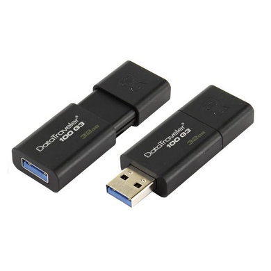 Флеш-драйв USB3.0 32GB Kingston DataTraveler 100 G3, Чорний