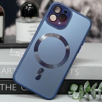 Чехол TPU+Glass Sapphire Midnight with MagSafe для Apple iPhone 12 Pro Max (6.7") Синий / Deep navy