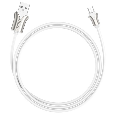Дата кабель Hoco U67 "Soft Silicone" MicroUSB (1.2m), Белый
