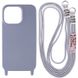 Чехол Cord case c длинным цветным ремешком для Apple iPhone 11 Pro (5.8") Серый / Stone