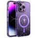 Чехол TPU Galaxy Sparkle (MagFit) для Apple iPhone 12 Pro / 12 (6.1") Purple+Glitter