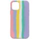 Чохол Silicone case Full Braided для Apple iPhone 13 (6.1"), Рожевий / Бузковий