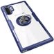 TPU+PC чохол Deen CrystalRing for Magnet (opp) для Samsung Galaxy Note 10 Plus, Бесцветный / Синий