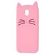 Силиконовая накладка 3D Cat для Samsung J730 Galaxy J7 (2017) Розовый