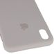 Чехол Silicone case (AAA) для Apple iPhone XS Max (6.5") Серый / Stone
