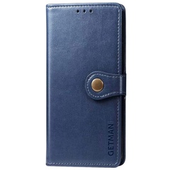 Кожаный чехол книжка GETMAN Gallant (PU) для Samsung Galaxy A02s / M02s Синий
