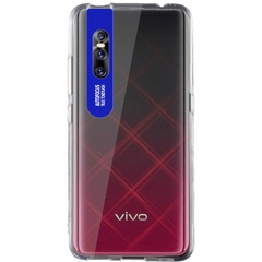 TPU чехол Epic clear flash для Vivo V15 Pro, Бесцветный / Синий