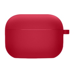 Силиконовый футляр с микрофиброй для наушников Airpods 3 Красный / Rose Red