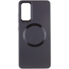 TPU чохол Bonbon Metal Style with MagSafe для Samsung Galaxy S21 FE, Чорний / Black