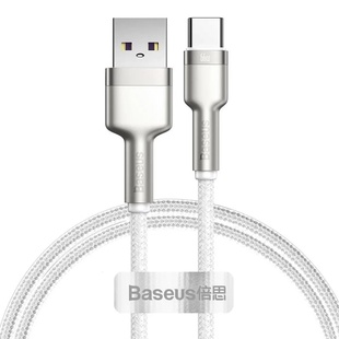 Дата кабель Baseus Cafule Metal Data USB to Type-C 66W (1m) (CAKF00010) White