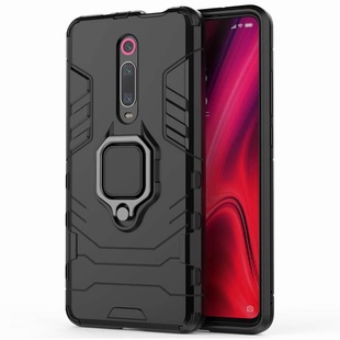 Ударопрочный чехол Transformer Ring for Magnet для Xiaomi Redmi K20 / K20 Pro / Mi9T / Mi9T Pro Черный / Soul Black