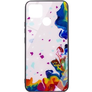 TPU+Glass чехол Diversity для Realme C15 / C12 Stains multicolored