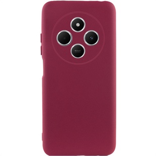 Чехол TPU GETMAN Liquid Silk Full Camera для Xiaomi Redmi 14C Бордовый / Marsala