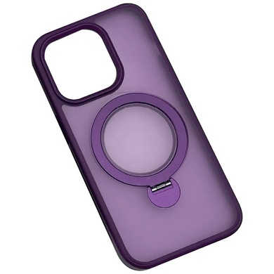 TPU+PC чохол Metal Buttons with MagSafe Colorful HQ Ring для Apple iPhone 15 Pro Max (6.7"), Purple